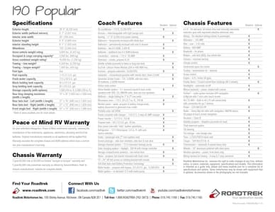 2016 Roadtrek 190 Popular Brochure page 4