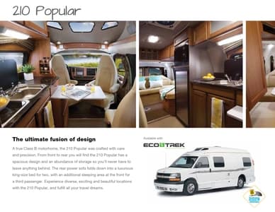 2016 Roadtrek 210 Popular Brochure page 2