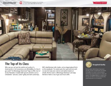 2016 Winnebago Adventurer Brochure page 2