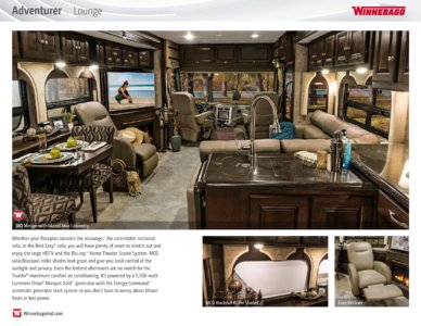 2016 Winnebago Adventurer Brochure page 3