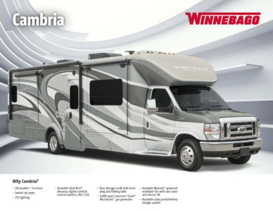 2016 Winnebago Cambria Brochure page 1