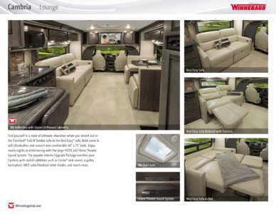 2016 Winnebago Cambria Brochure page 3