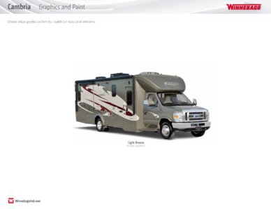 2016 Winnebago Cambria Brochure page 19