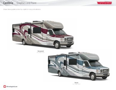 2016 Winnebago Cambria Brochure page 20