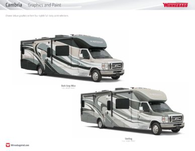 2016 Winnebago Cambria Brochure page 21