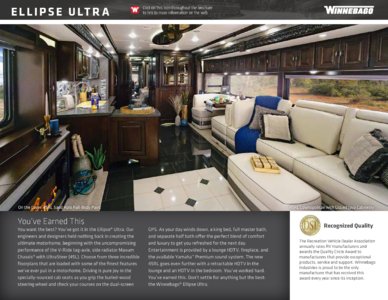 2016 Winnebago Ellipse Ultra Brochure page 2