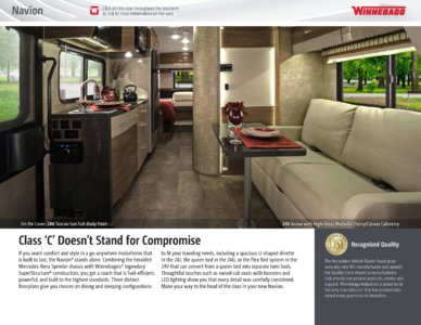 2016 Winnebago Navion Brochure page 2