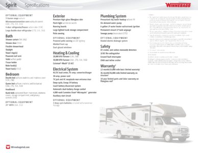 2016 Winnebago Spirit Brochure page 26