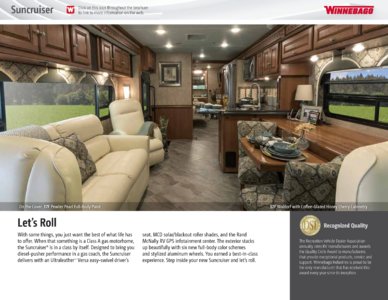 2016 Winnebago Suncruiser Brochure page 2