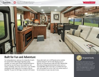 2016 Winnebago Sunova Brochure page 2