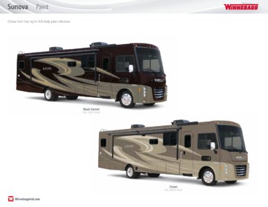 2016 Winnebago Sunova Brochure page 17