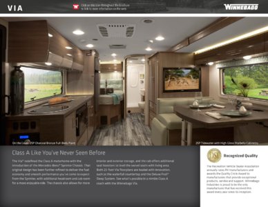 2016 Winnebago Via Brochure page 2