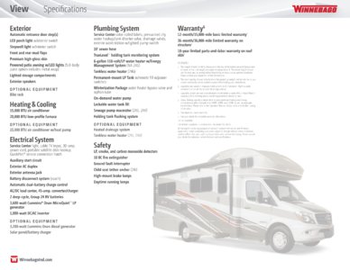 2016 Winnebago View Brochure page 23