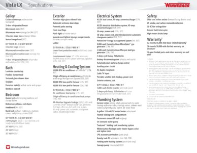 2016 Winnebago Vista LX Brochure page 23