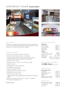 2017 Airstream Diner Dining Room Europe Brochure page 2