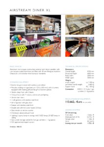 2017 Airstream Diner XL Europe Brochure page 2