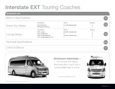 2017 Airstream Interstate EXT Touring Coaches Brochure page 5