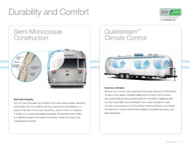 2017 Airstream Travel Trailers Brochure page 9