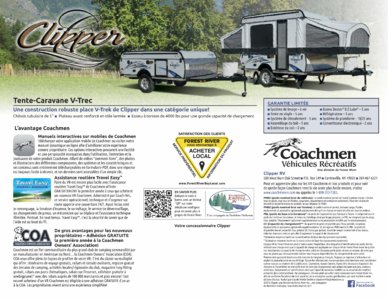 2017 Coachmen Clipper Camping Trailer French Brochure page 8