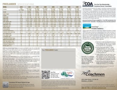 2017 Coachmen Freelander Brochure page 8