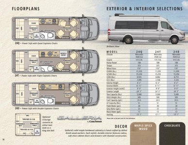 2017 Coachmen Galleria Brochure page 10