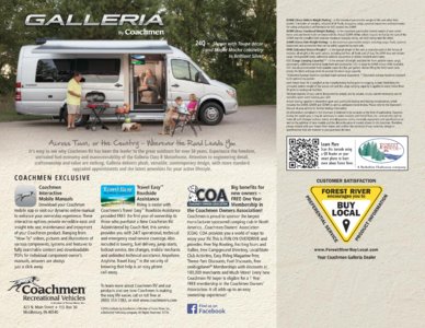 2017 Coachmen Galleria Brochure page 12