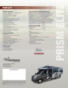 2017 Coachmen Prism Elite Brochure page 2