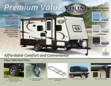 2017 Coachmen Viking Travel Trailer Brochure page 2