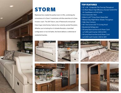 2017 Fleetwood Storm Brochure page 3