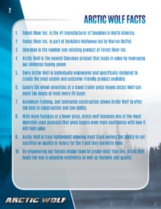 2017 Forest River Arctic Wolf Product Book Brochure page 2