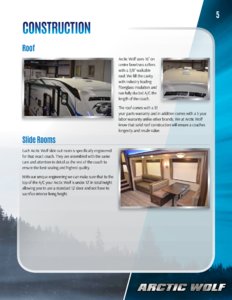 2017 Forest River Arctic Wolf Product Book Brochure page 5