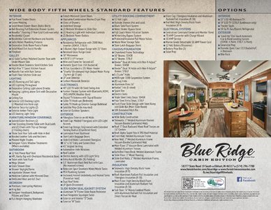 2017 Forest River Blue Ridge Cabin Edition Brochure page 2