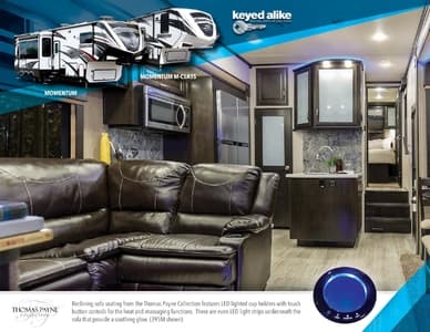 2017 Grand Design Momentum Luxury Fifth Wheels Toy Haulers Brochure page 2