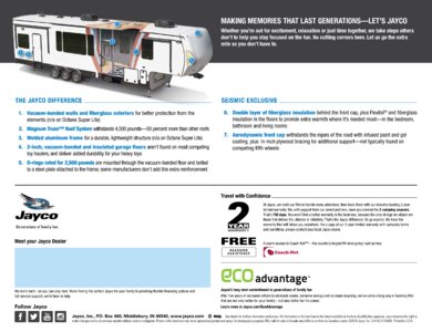 2017 Jayco Seismic Brochure page 20