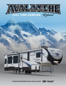 2017 Keystone RV Avalanche Brochure page 1