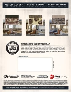 2017 Keystone RV Hideout Western Edition Brochure page 8