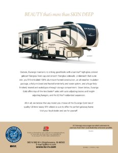 2017 KZ RV Durango Gold Brochure page 8