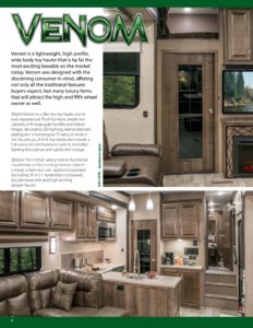 2017 KZ RV Venom Brochure page 2