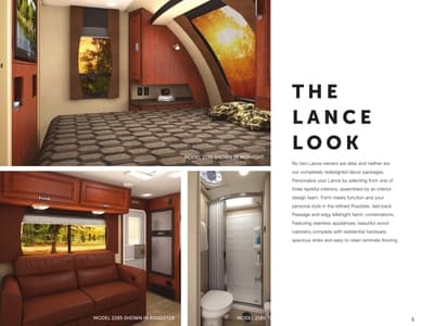 2017 Lance Travel Trailers Brochure page 5
