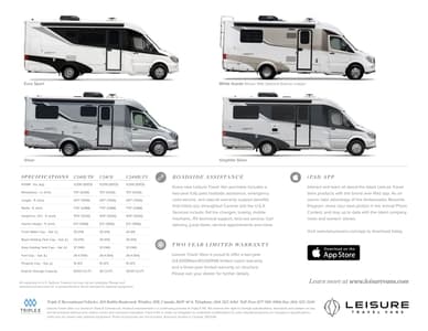 2017 Leisure Travel Vans Unity Brochure page 16