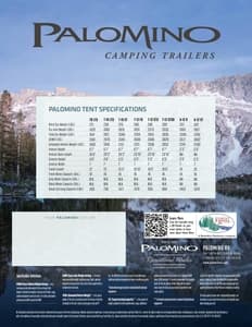 2017 Palomino Camping Trailers Brochure page 2