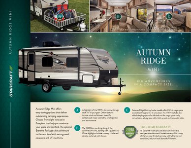 2017 Starcraft Fall Autumn Ridge Mini Travel Trailer Brochure page 1