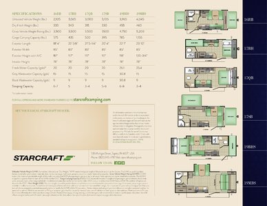 2017 Starcraft Fall Launch Mini Travel Trailer Brochure page 2