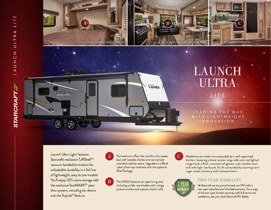 2017 Starcraft Fall Launch Ultra Lite Travel Trailer Brochure page 1