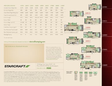 2017 Starcraft Fall Launch Ultra Lite Travel Trailer Brochure page 2