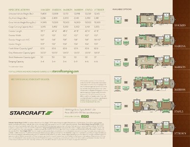 2017 Starcraft Fall Solstice Fifth Wheel Brochure page 2