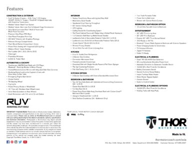 2017 Thor Axis Brochure page 10