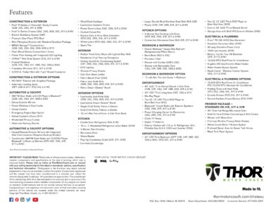 2017 Thor Chateau Brochure page 12