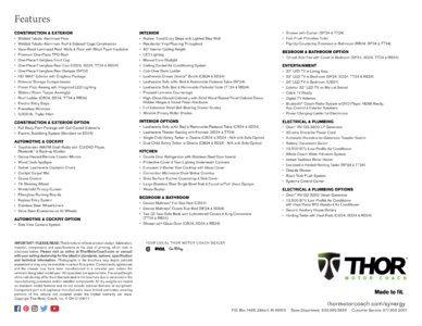 2017 Thor Synergy Sprinter Brochure page 10