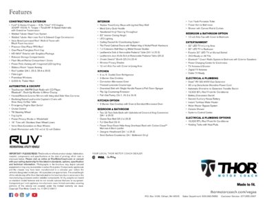 2017 Thor Vegas Brochure page 10